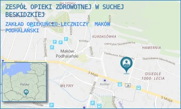 ZAKŁAD OPIEKUŃCZO-LECZNICZY - ZESPÓŁ OPIEKI ZDROWOTNEJ W SUCHEJ BESKIDZKIEJ - ALEJA KASZTANOWA 17,  MAKÓW PODHALAŃSKI