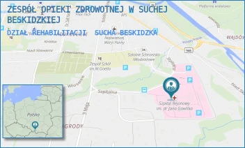 DZIAŁ REHABILITACJI - ZESPÓŁ OPIEKI ZDROWOTNEJ W SUCHEJ BESKIDZKIEJ - UL. SZPITALNA 22,  SUCHA BESKIDZKA
