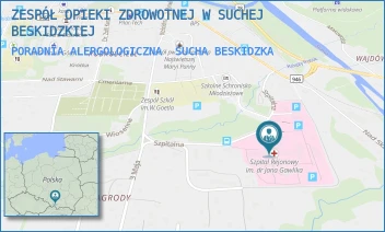 PORADNIA ALERGOLOGICZNA - ZESPÓŁ OPIEKI ZDROWOTNEJ W SUCHEJ BESKIDZKIEJ - UL. SZPITALNA 22,  SUCHA BESKIDZKA