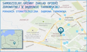 PORADNIA STOMATOLOGICZNA - SAMODZIELNY GMINNY ZAKŁAD OPIEKI ZDROWOTNEJ W DĄBROWIETARNOWSKIEJ - UL. MARSZ. JÓZEFA PIŁSUDSKIEGO 23,  DĄBROWA TARNOWSKA