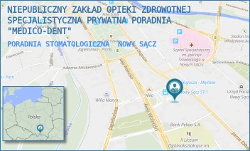 PORADNIA STOMATOLOGICZNA - NIEPUBLICZNY ZAKŁAD OPIEKI ZDROWOTNEJ SPECJALISTYCZNA PRYWATNA PORADNIA "MEDICO-DENT" - PL. GEN. HENRYKA DĄBROWSKIEGO 1,  NOWY SĄCZ