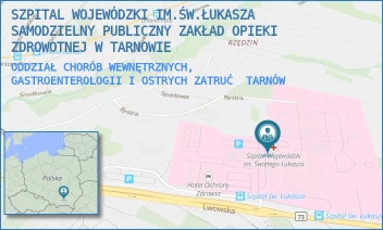ODDZIAŁ CHORÓB WEWNĘTRZNYCH, GASTROENTEROLOGII I OSTRYCH ZATRUĆ - SZPITAL WOJEWÓDZKI IM.ŚW.ŁUKASZA SAMODZIELNY PUBLICZNY ZAKŁAD OPIEKI ZDROWOTNEJ W TARNOWIE - UL. LWOWSKA 178A,  TARNÓW