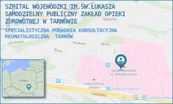SPECJALISTYCZNA PORADNIA KONSULTACYJNA REUMATOLOGICZNA - SZPITAL WOJEWÓDZKI IM.ŚW.ŁUKASZA SAMODZIELNY PUBLICZNY ZAKŁAD OPIEKI ZDROWOTNEJ W TARNOWIE - UL. LWOWSKA 178A,  TARNÓW
