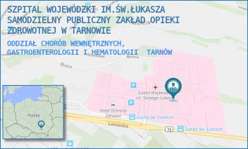 ODDZIAŁ CHORÓB WEWNĘTRZNYCH, GASTROENTEROLOGII I HEMATOLOGII - SZPITAL WOJEWÓDZKI IM.ŚW.ŁUKASZA SAMODZIELNY PUBLICZNY ZAKŁAD OPIEKI ZDROWOTNEJ W TARNOWIE - UL. LWOWSKA 178A,  TARNÓW