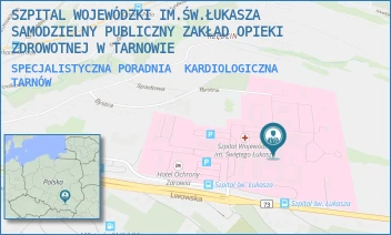 SPECJALISTYCZNA PORADNIA  KARDIOLOGICZNA - SZPITAL WOJEWÓDZKI IM.ŚW.ŁUKASZA SAMODZIELNY PUBLICZNY ZAKŁAD OPIEKI ZDROWOTNEJ W TARNOWIE - UL. LWOWSKA 178A,  TARNÓW