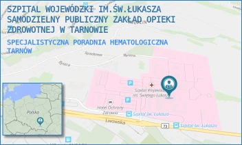 SPECJALISTYCZNA PORADNIA HEMATOLOGICZNA - SZPITAL WOJEWÓDZKI IM.ŚW.ŁUKASZA SAMODZIELNY PUBLICZNY ZAKŁAD OPIEKI ZDROWOTNEJ W TARNOWIE - UL. LWOWSKA 178A,  TARNÓW