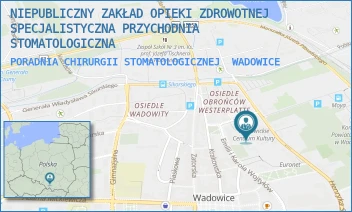 PORADNIA CHIRURGII STOMATOLOGICZNEJ - NIEPUBLICZNY ZAKŁAD OPIEKI ZDROWOTNEJ SPECJALISTYCZNA PRZYCHODNIA STOMATOLOGICZNA - UL. E I K WOJTYŁÓW  16,  WADOWICE