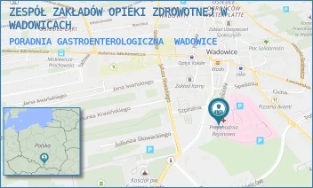 PORADNIA GASTROENTEROLOGICZNA - ZESPÓŁ ZAKŁADÓW OPIEKI ZDROWOTNEJ W WADOWICACH - UL. KARMELICKA 5,  WADOWICE