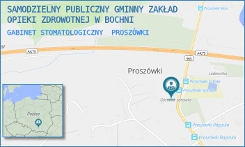 GABINET STOMATOLOGICZNY - SAMODZIELNY PUBLICZNY GMINNY ZAKŁAD OPIEKI ZDROWOTNEJ W BOCHNI - UL. PROSZÓWKI 127,  PROSZÓWKI