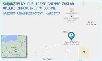 GABINET REHABILITACYJNY - SAMODZIELNY PUBLICZNY GMINNY ZAKŁAD OPIEKI ZDROWOTNEJ W BOCHNI - UL. ŁAPCZYCA 496,  ŁAPCZYCA