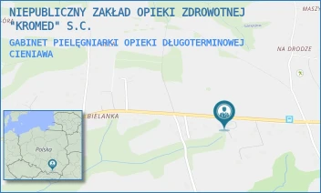 GABINET PIELĘGNIARKI OPIEKI DŁUGOTERMINOWEJ - NIEPUBLICZNY ZAKŁAD OPIEKI ZDROWOTNEJ "KROMED" S.C. - UL. CIENIAWA 196,  CIENIAWA