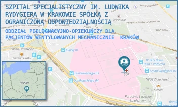 ODDZIAŁ PIELĘGNACYJNO-OPIEKUŃCZY DLA PACJENTÓW WENTYLOWANYCH MECHANICZNIE - SZPITAL SPECJALISTYCZNY IM. LUDWIKA RYDYGIERA W KRAKOWIE SPÓŁKA Z OGRANICZONĄ ODPOWIEDZIALNOŚCIĄ - OS. ZŁOTEJ JESIENI 1,  KRAKÓW