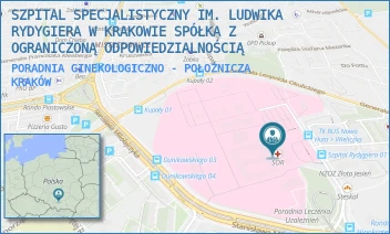 PORADNIA GINEKOLOGICZNO - POŁOŻNICZA - SZPITAL SPECJALISTYCZNY IM. LUDWIKA RYDYGIERA W KRAKOWIE SPÓŁKA Z OGRANICZONĄ ODPOWIEDZIALNOŚCIĄ - OSIEDLE ZŁOTEJ JESIENI 1,  KRAKÓW