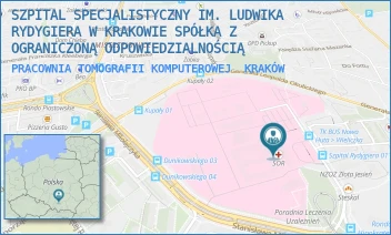PRACOWNIA TOMOGRAFII KOMPUTEROWEJ - SZPITAL SPECJALISTYCZNY IM. LUDWIKA RYDYGIERA W KRAKOWIE SPÓŁKA Z OGRANICZONĄ ODPOWIEDZIALNOŚCIĄ - OSIEDLE ZŁOTEJ JESIENI 1,  KRAKÓW