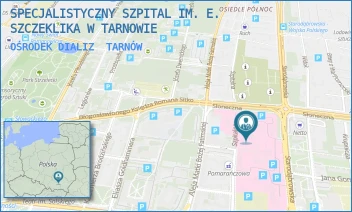 OŚRODEK DIALIZ - SPECJALISTYCZNY SZPITAL IM. E. SZCZEKLIKA W TARNOWIE - UL. SZPITALNA 13,  TARNÓW