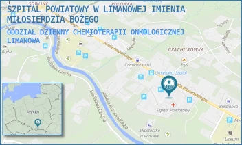 ODDZIAŁ DZIENNY CHEMIOTERAPII ONKOLOGICZNEJ - SZPITAL POWIATOWY W LIMANOWEJ IMIENIA MIŁOSIERDZIA BOŻEGO - UL. JÓZEFA PIŁSUDSKIEGO 61,  LIMANOWA