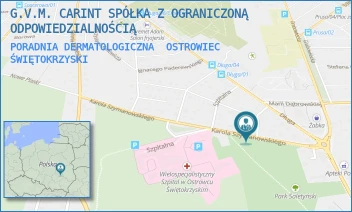PORADNIA DERMATOLOGICZNA - G.V.M. CARINT SPÓŁKA Z OGRANICZONĄ ODPOWIEDZIALNOŚCIĄ - SZYMANOWSKIEGO 13,  OSTROWIEC ŚWIĘTOKRZYSKI