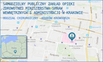 ODDZIAŁ CHIRURGICZNY - SAMODZIELNY PUBLICZNY ZAKŁAD OPIEKI ZDROWOTNEJ MINISTERSTWA SPRAW WEWNĘTRZNYCH I ADMINISTRACJI W KRAKOWIE - UL. KRONIKARZA GALLA 25,  KRAKÓW-KROWODRZA