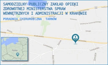 PORADNIA CHIRURGICZNA - SAMODZIELNY PUBLICZNY ZAKŁAD OPIEKI ZDROWOTNEJ MINISTERSTWA SPRAW WEWNĘTRZNYCH I ADMINISTRACJI W KRAKOWIE - UL. KRAKOWSKA 32,  TARNÓW