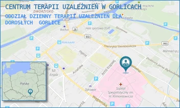 ODDZIAŁ DZIENNY TERAPII UZALEŻNIEŃ DLA DOROSŁYCH - CENTRUM TERAPII UZALEŻNIEŃ W GORLICACH - UL. UL. SZPITALNA 10,  GORLICE