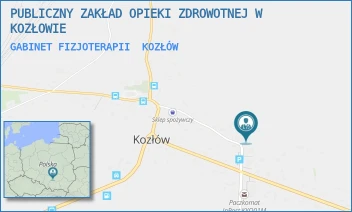 GABINET FIZJOTERAPII - PUBLICZNY ZAKŁAD OPIEKI ZDROWOTNEJ W KOZŁOWIE - KOZŁÓW 63A,  KOZŁÓW