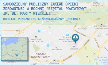 ODDZIAŁ POŁOŻNICZO-GINEKOLOGICZNY - SAMODZIELNY PUBLICZNY ZAKŁAD OPIEKI ZDROWOTNEJ W BOCHNI "SZPITAL POWIATOWY" IM. BŁ. MARTY WIECKIEJ - UL. KRAKOWSKA 31,  BOCHNIA