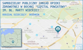 ODDZIAŁ DZIECIĘCY - SAMODZIELNY PUBLICZNY ZAKŁAD OPIEKI ZDROWOTNEJ W BOCHNI "SZPITAL POWIATOWY" IM. BŁ. MARTY WIECKIEJ - UL. KRAKOWSKA 31,  BOCHNIA
