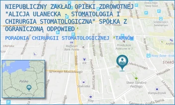 PORADNIA CHIRURGII STOMATOLOGICZNEJ - NIEPUBLICZNY ZAKŁAD OPIEKI ZDROWOTNEJ "ALICJA ULANECKA - STOMATOLOGIA I CHIRURGIA STOMATOLOGICZNA" SPÓŁKA Z OGRANICZONĄ ODPOWIED - UL. IGNACEGO MOŚCICKIEGO 14,  TARNÓW