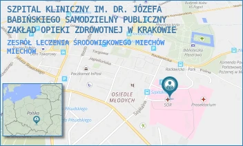 ZESPÓŁ LECZENIA ŚRODOWISKOWEGO MIECHÓW - SZPITAL KLINICZNY IM. DR. JÓZEFA BABIŃSKIEGO SAMODZIELNY PUBLICZNY ZAKŁAD OPIEKI ZDROWOTNEJ W KRAKOWIE - UL. SZPITALNA 3,  MIECHÓW