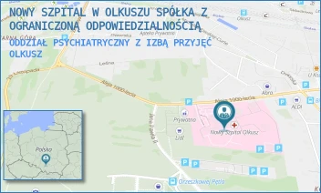 ODDZIAŁ PSYCHIATRYCZNY Z IZBĄ PRZYJĘĆ - NOWY SZPITAL W OLKUSZU SPÓŁKA Z OGRANICZONĄ ODPOWIEDZIALNOŚCIĄ - UL. 1000-LECIA 13,  OLKUSZ