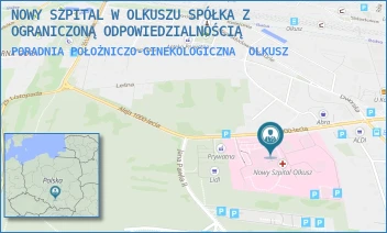 PORADNIA POŁOŻNICZO-GINEKOLOGICZNA - NOWY SZPITAL W OLKUSZU SPÓŁKA Z OGRANICZONĄ ODPOWIEDZIALNOŚCIĄ - AL. 1000-LECIA 13,  OLKUSZ
