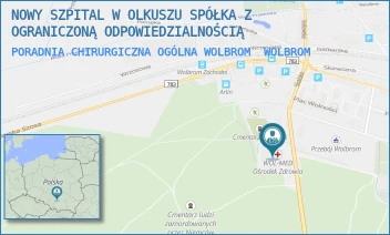 PORADNIA CHIRURGICZNA OGÓLNA WOLBROM - NOWY SZPITAL W OLKUSZU SPÓŁKA Z OGRANICZONĄ ODPOWIEDZIALNOŚCIĄ - UL. SKALSKA 22,  WOLBROM