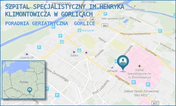 PORADNIA GERIATRYCZNA - SZPITAL SPECJALISTYCZNY IM.HENRYKA KLIMONTOWICZA W GORLICACH - UL. WĘGIERSKA 21,  GORLICE