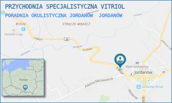 PORADNIA OKULISTYCZNA JORDANÓW - PRZYCHODNIA SPECJALISTYCZNA VITRIOL - UL. 3 MAJA 2,  JORDANÓW