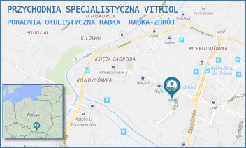 PORADNIA OKULISTYCZNA RABKA - PRZYCHODNIA SPECJALISTYCZNA VITRIOL - UL. ORKANA 49,  RABKA-ZDRÓJ