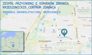 PORADNIA REHABILITACYJNA - ZESPÓŁ PRZYCHODNI I OŚRODKÓW ZDROWIA-KRZESZOWICKIE CENTRUM ZDROWIA - UL. KRAKOWSKA 8,  KRZESZOWICE