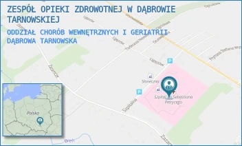 ODDZIAŁ CHORÓB WEWNĘTRZNYCH I GERIATRII - ZESPÓŁ OPIEKI ZDROWOTNEJ W DĄBROWIE TARNOWSKIEJ - UL. SZPITALNA 1,  DĄBROWA TARNOWSKA