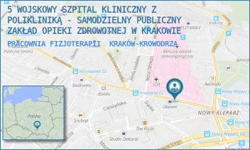 PRACOWNIA FIZJOTERAPII - 5 WOJSKOWY SZPITAL KLINICZNY Z POLIKLINIKĄ - SAMODZIELNY PUBLICZNY ZAKŁAD OPIEKI ZDROWOTNEJ W KRAKOWIE - UL. WROCŁAWSKA 1-3,  KRAKÓW-KROWODRZA