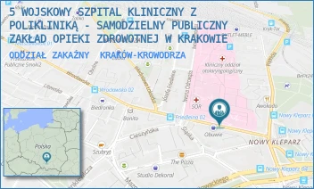 ODDZIAŁ ZAKAŹNY - 5 WOJSKOWY SZPITAL KLINICZNY Z POLIKLINIKĄ - SAMODZIELNY PUBLICZNY ZAKŁAD OPIEKI ZDROWOTNEJ W KRAKOWIE - UL. WROCŁAWSKA 1-3,  KRAKÓW-KROWODRZA