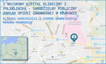 KLINIKA KARDIOLOGII I CHORÓB WEWNĘTRZNYCH - 5 WOJSKOWY SZPITAL KLINICZNY Z POLIKLINIKĄ - SAMODZIELNY PUBLICZNY ZAKŁAD OPIEKI ZDROWOTNEJ W KRAKOWIE - UL. WROCŁAWSKA 1-3,  KRAKÓW-KROWODRZA
