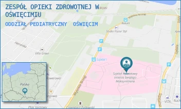ODDZIAŁ PEDIATRYCZNY - ZESPÓŁ OPIEKI ZDROWOTNEJ W OŚWIĘCIMIU - UL. WYSOKIE BRZEGI 4,  OŚWIĘCIM