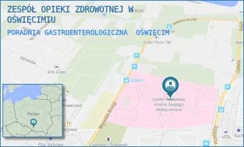PORADNIA GASTROENTEROLOGICZNA - ZESPÓŁ OPIEKI ZDROWOTNEJ W OŚWIĘCIMIU - UL. WYSOKIE BRZEGI 4,  OŚWIĘCIM