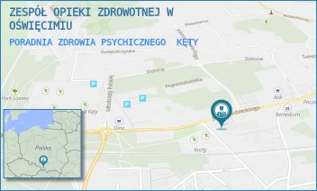 PORADNIA ZDROWIA PSYCHICZNEGO - ZESPÓŁ OPIEKI ZDROWOTNEJ W OŚWIĘCIMIU - UL. JANA III SOBIESKIEGO 45,  KĘTY