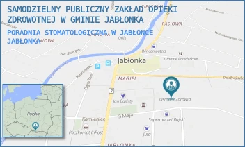 PORADNIA STOMATOLOGICZNA W JABŁONCE - SAMODZIELNY PUBLICZNY ZAKŁAD OPIEKI ZDROWOTNEJ W GMINIE JABŁONKA - UL. 3-GO MAJA 7,  JABŁONKA