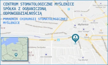 PORADNIA CHIRURGII STOMATOLOGICZNEJ - CENTRUM STOMATOLOGICZNE MYŚLENICE SPÓŁKA Z OGRANICZONĄ ODPOWIEDZIALNOŚCIĄ - UL. OGRODOWA 1A,  MYŚLENICE