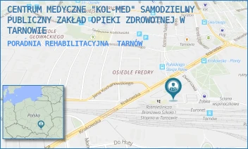 PORADNIA REHABILITACYJNA - CENTRUM MEDYCZNE "KOL-MED" SAMODZIELNY PUBLICZNY ZAKŁAD OPIEKI ZDROWOTNEJ W TARNOWIE - UL. PL. DWORCOWY 6,  TARNÓW