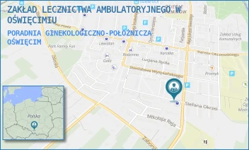 PORADNIA GINEKOLOGICZNO-POŁOŻNICZA - ZAKŁAD LECZNICTWA AMBULATORYJNEGO W OŚWIĘCIMIU - AL. JULIUSZA SŁOWACKIEGO 1,  OŚWIĘCIM