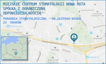PORADNIA STOMATOLOGICZNA - OS.ZŁOTEGO WIEKU 23 - MIEJSKIE CENTRUM STOMATOLOGII NOWA HUTA SPÓŁKA Z OGRANICZONĄ ODPOWIEDZIALNOŚCIĄ - UL. OS. ZŁOTEGO WIEKU 23,  KRAKÓW