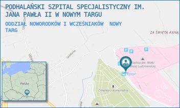ODDZIAŁ NOWORODKÓW I WCZEŚNIAKÓW - PODHALAŃSKI SZPITAL SPECJALISTYCZNY IM. JANA PAWŁA II W NOWYM TARGU - UL. SZPITALNA 14,  NOWY TARG