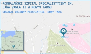 ODDZIAŁ DZIENNY PSYCHIATRII - PODHALAŃSKI SZPITAL SPECJALISTYCZNY IM. JANA PAWŁA II W NOWYM TARGU - UL. SZPITALNA 14,  NOWY TARG